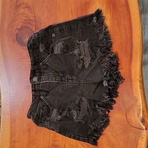 Mossimo High Rise Distressed Jean Shorts 00/24